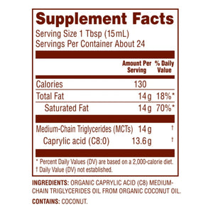 Nutiva Organic C8 MCT Oil 355mL