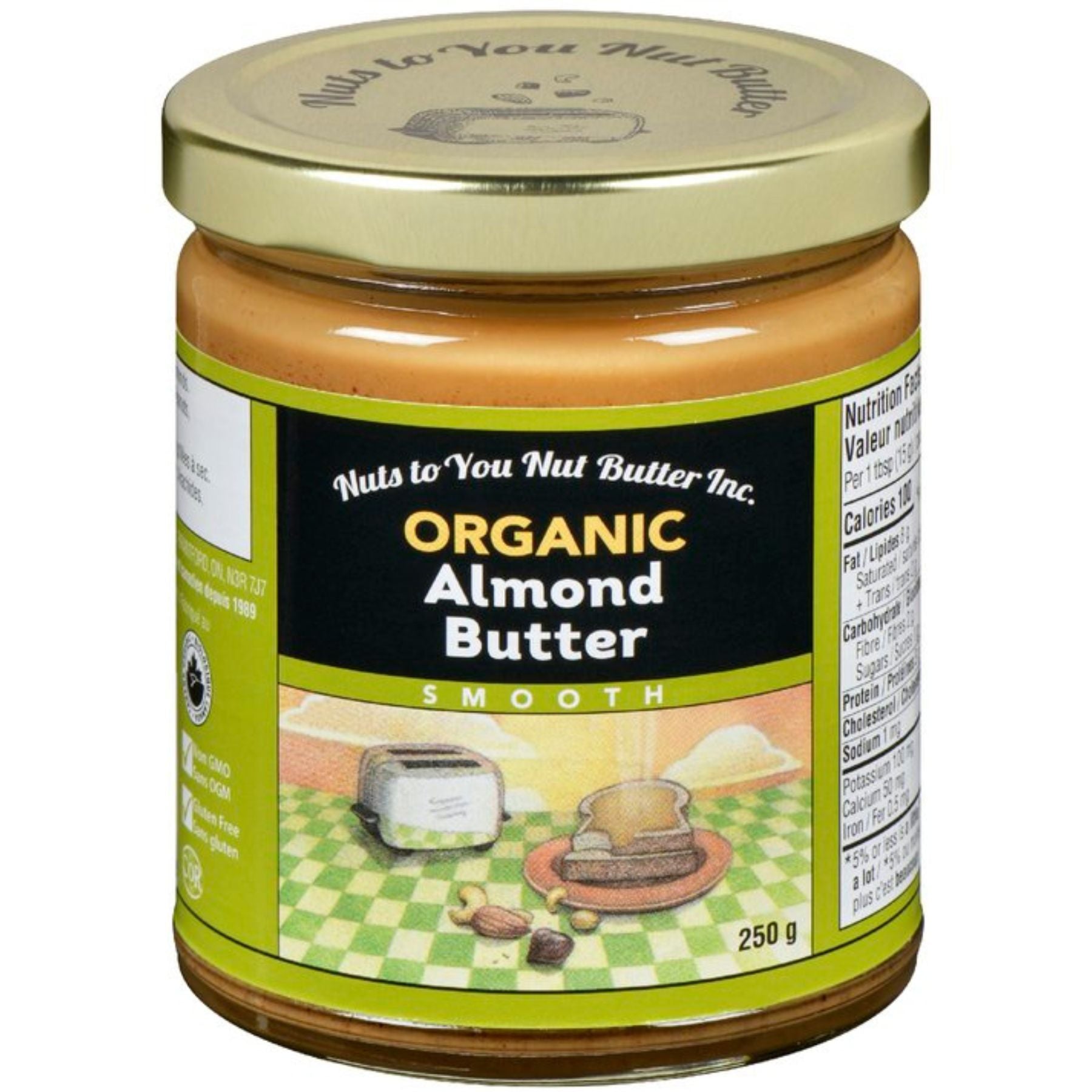 Nuts to You Organic Almond Butter Smooth 250g