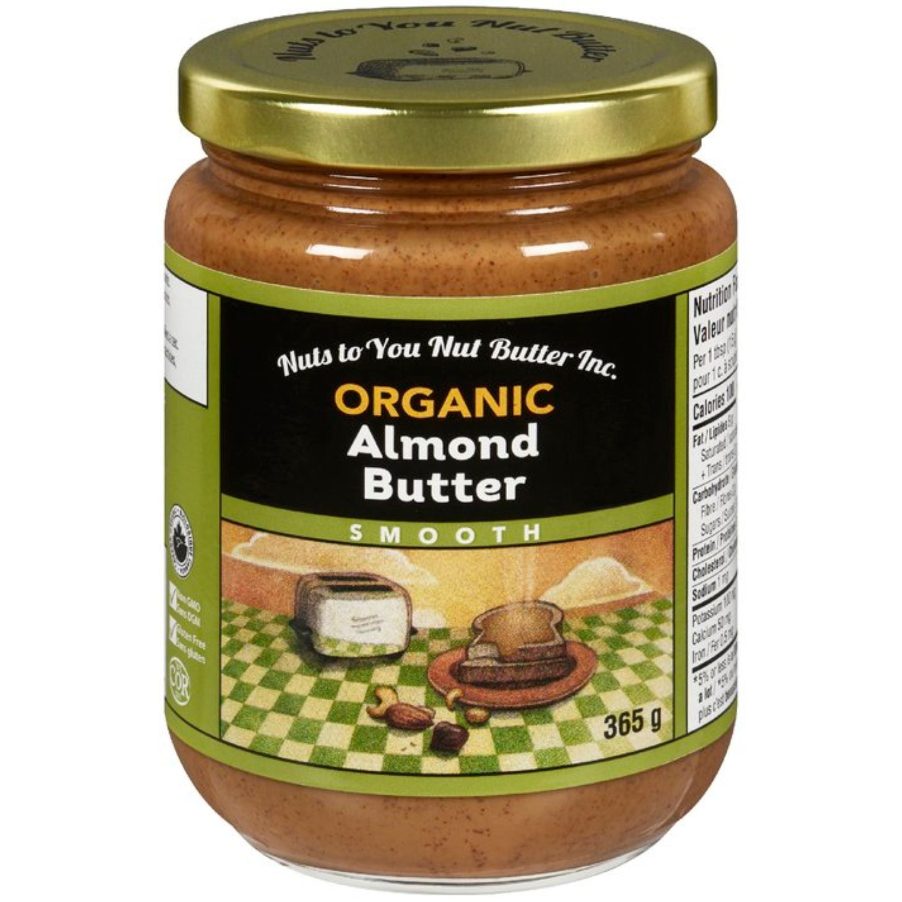 Nuts to You Organic Almond Butter Smooth 365g