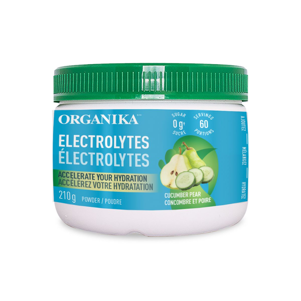 Organika Electrolytes Cucumber Pear 210g Hydration Fiddleheads