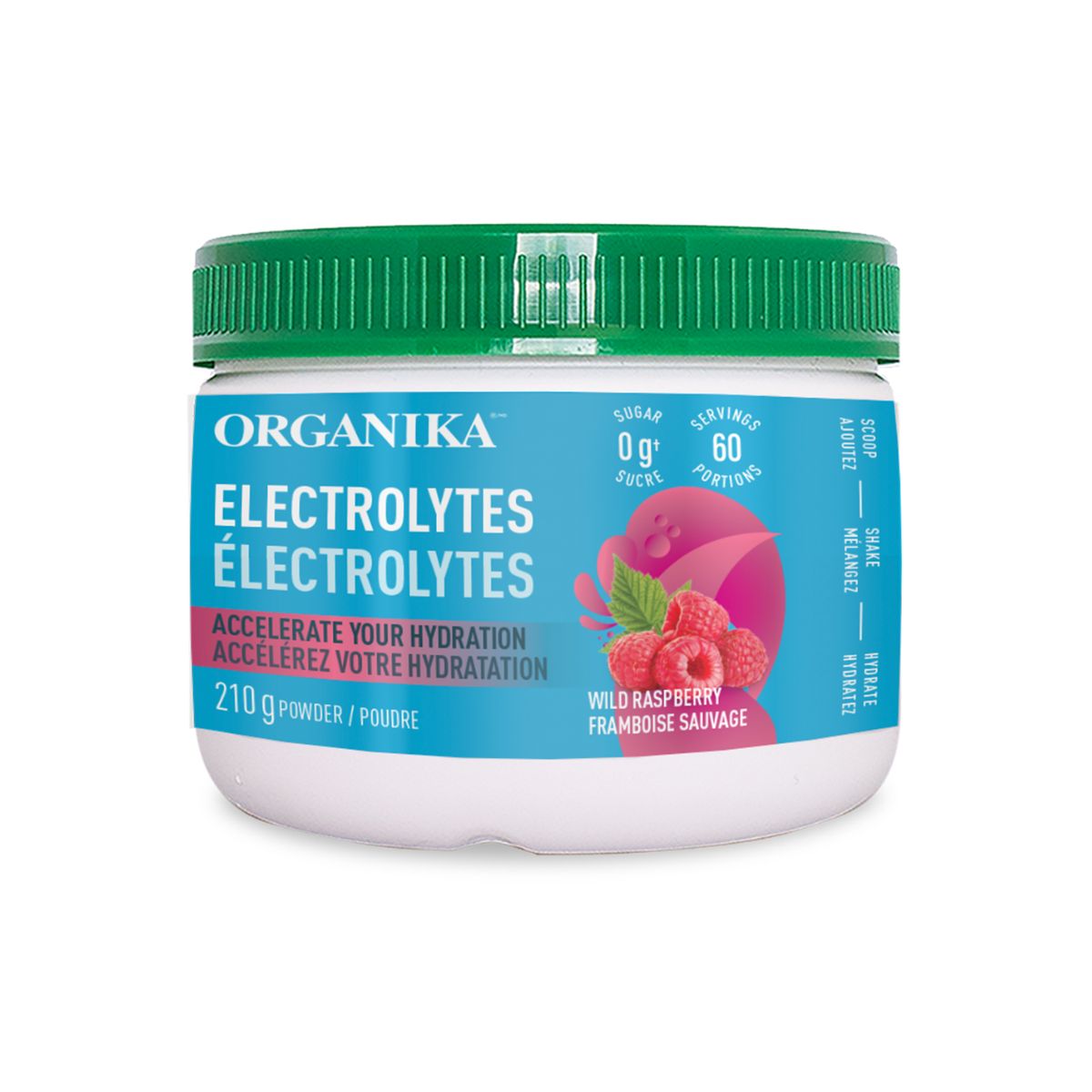 Running Electrites Powder Black Raspberry Organika Electrolytes Wild Raspberry 210g - Fiddleheads Health and ...