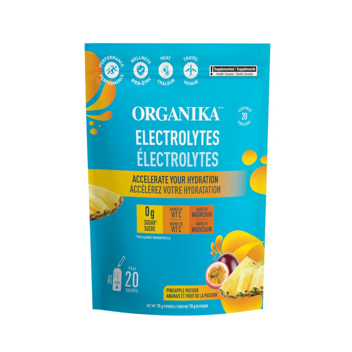 Organika Electrolytes Pineapple Passion - 20 Sachets