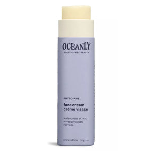 Attitude Oceanly Anti-Aging Solid Face Cream 30g tube - open. Phyto-Age product line - 100% plastic free packaging. 