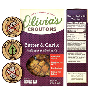 Olivia's Butter & Garlic Croutons 142g