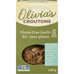 Olivia's Gluten Free Garlic Croutons 128g