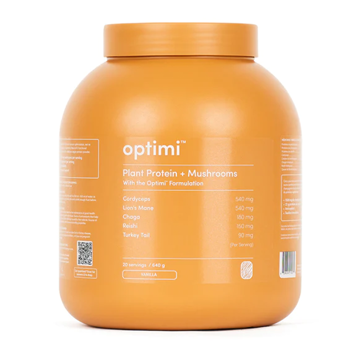 Optimi Plant Protein + Functional Mushrooms Vanilla 640g