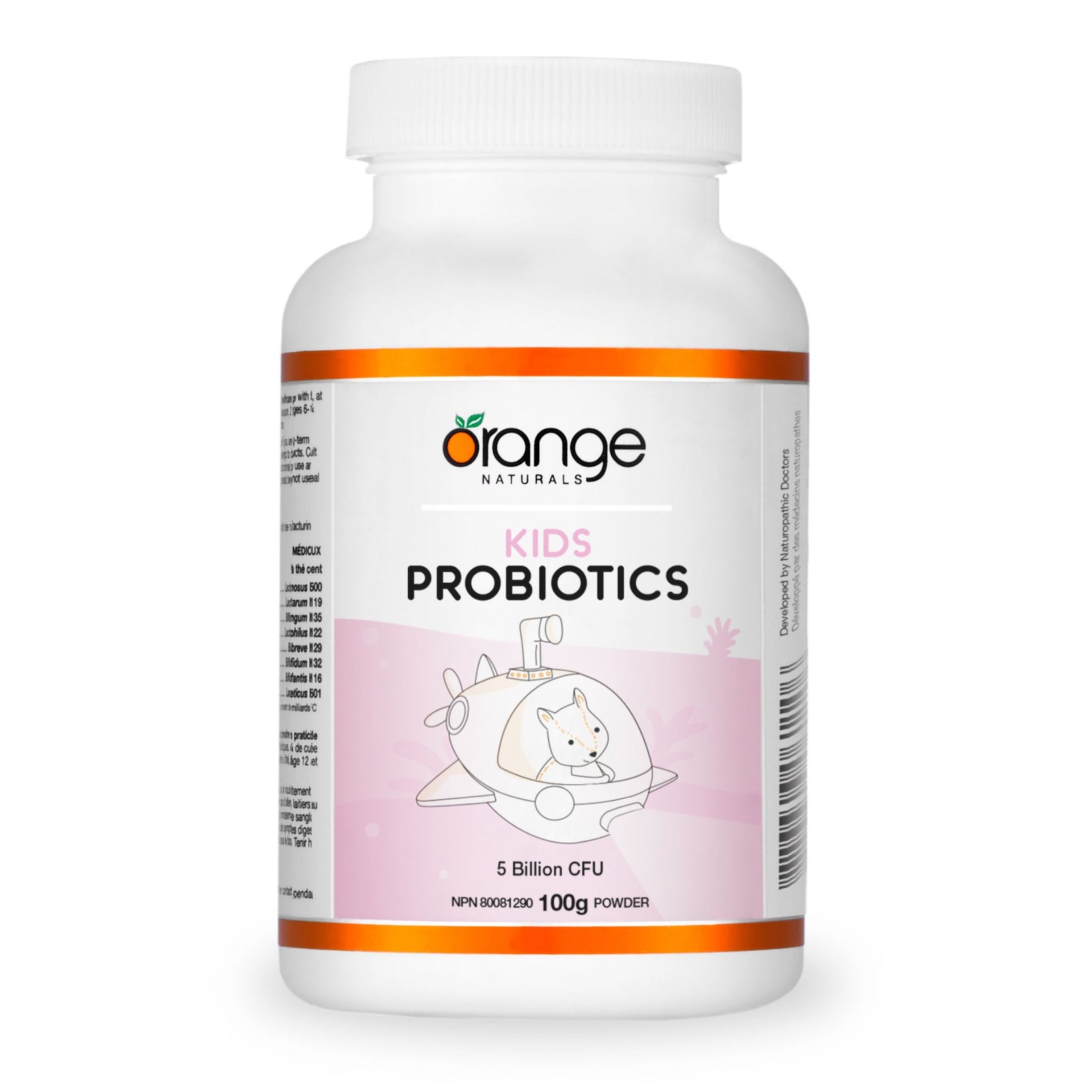 Orange Naturals Kids Probiotics powder 5 Billion CFU - Unflavoured 100g powder. 