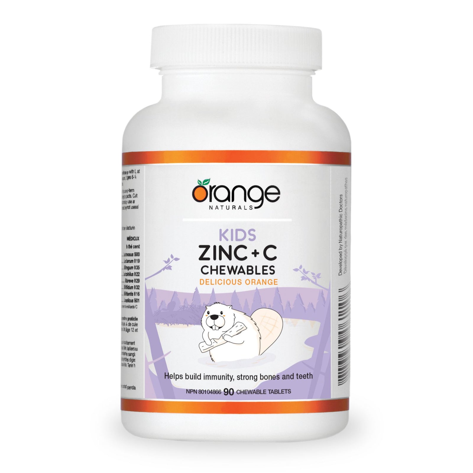 Orange Naturals Kids Zinc + C Chewables - Orange 90s