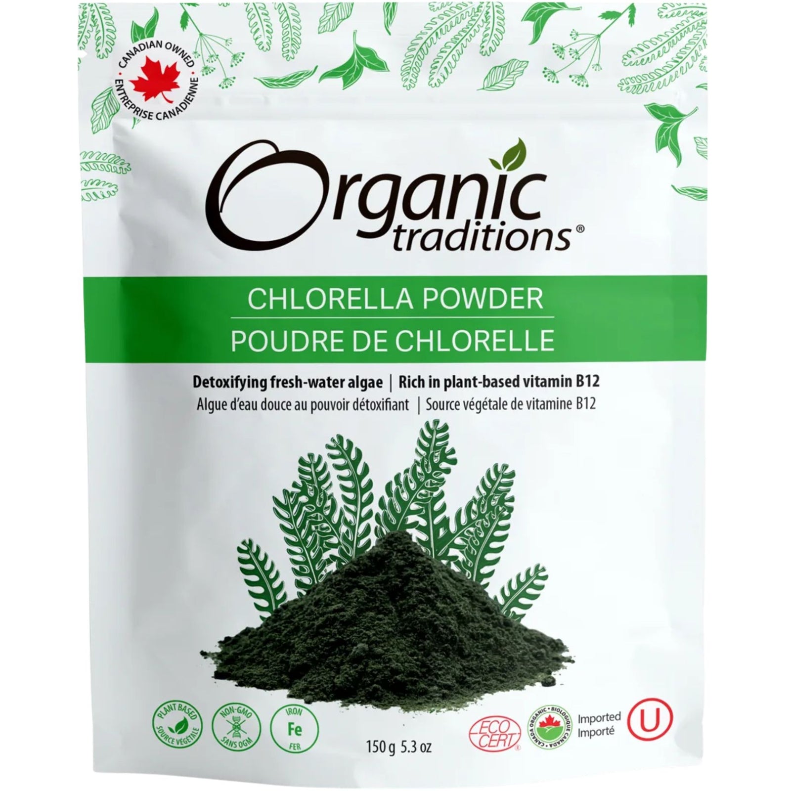 Organic Traditions Organic Chlorella Powder 150g