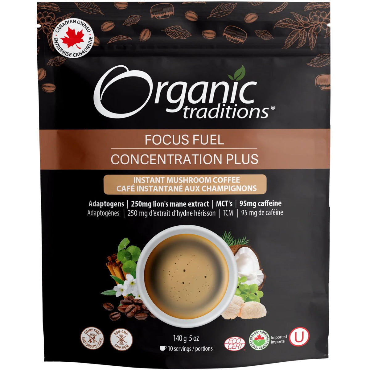 Natural Traditions Focus Fuel Mushroom Coffee 140g