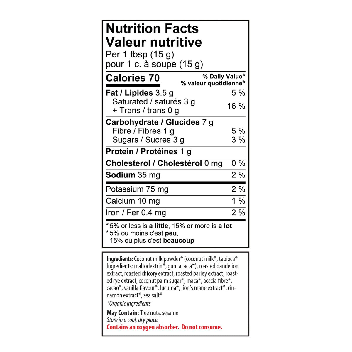 Organic Traditions Mind Fuel Caffeine-Free Mushroom Coffee Alternative 140g