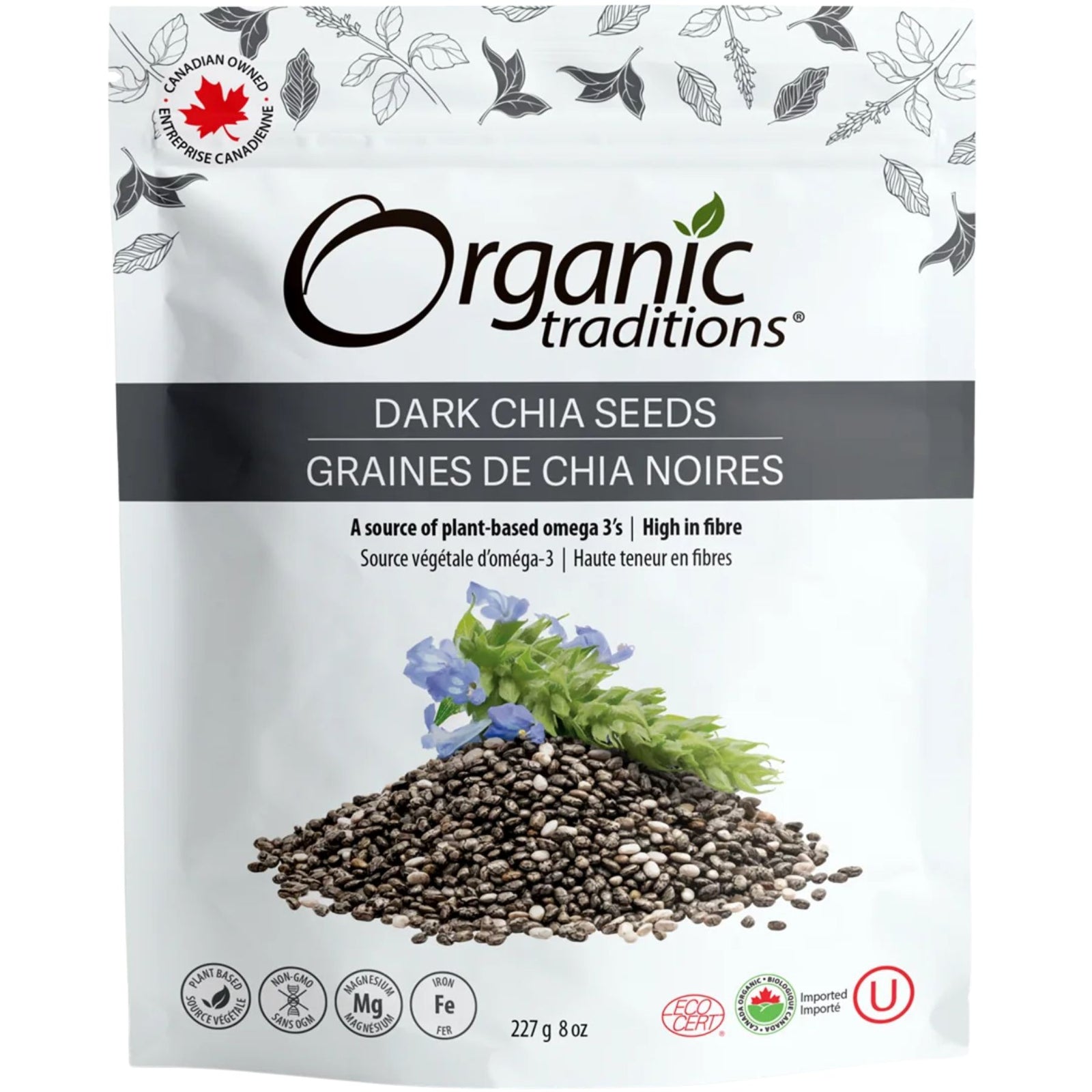 Organic Traditions Organic Dark Chia Seeds 227g