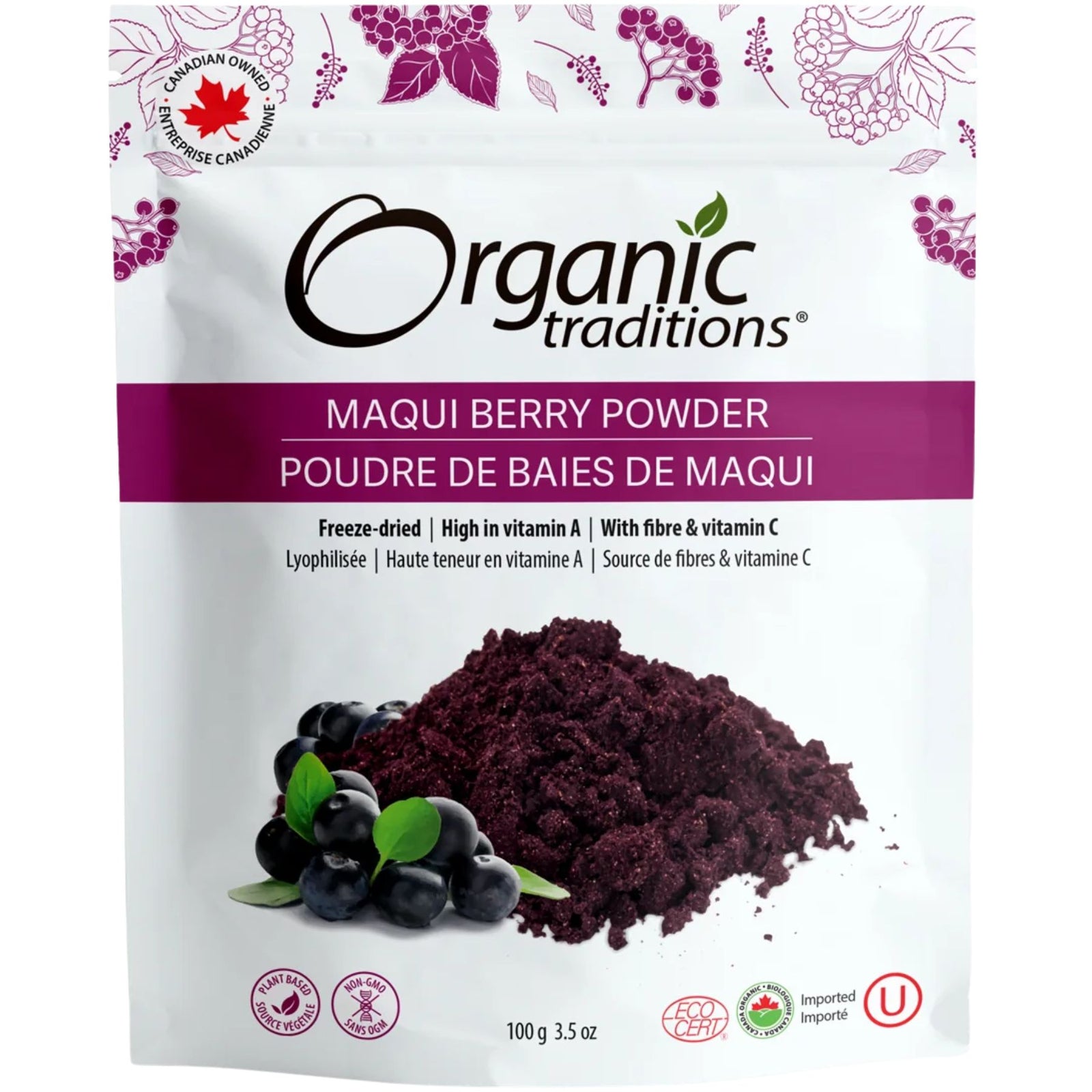 Organic Traditions Organic Freeze Dried Maqui Berry Powder 100g