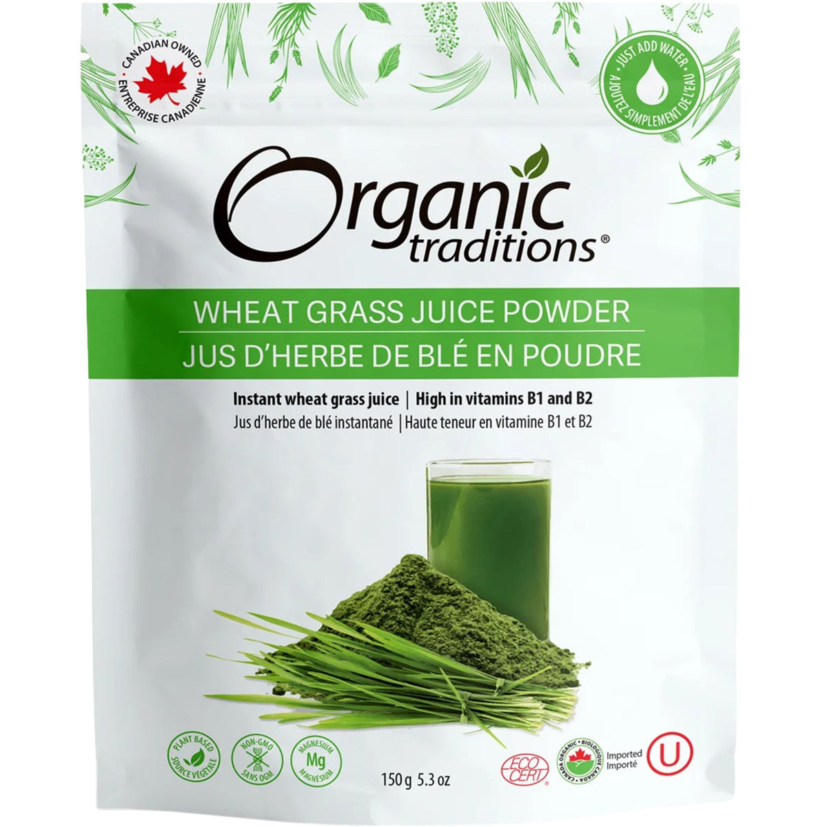 Organic Traditions Organic Wheat Grass Juice Powder 150g
