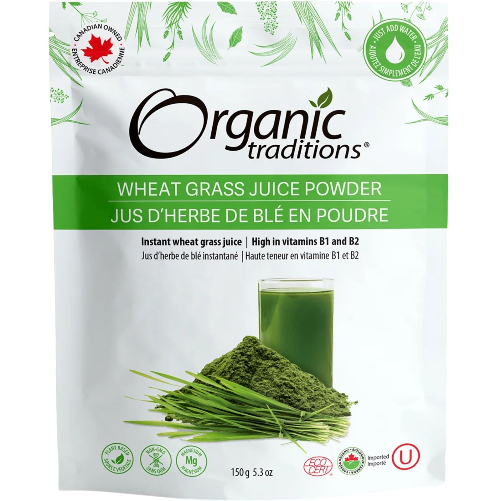 Organic Traditions Organic Wheat Grass Juice Powder 150g