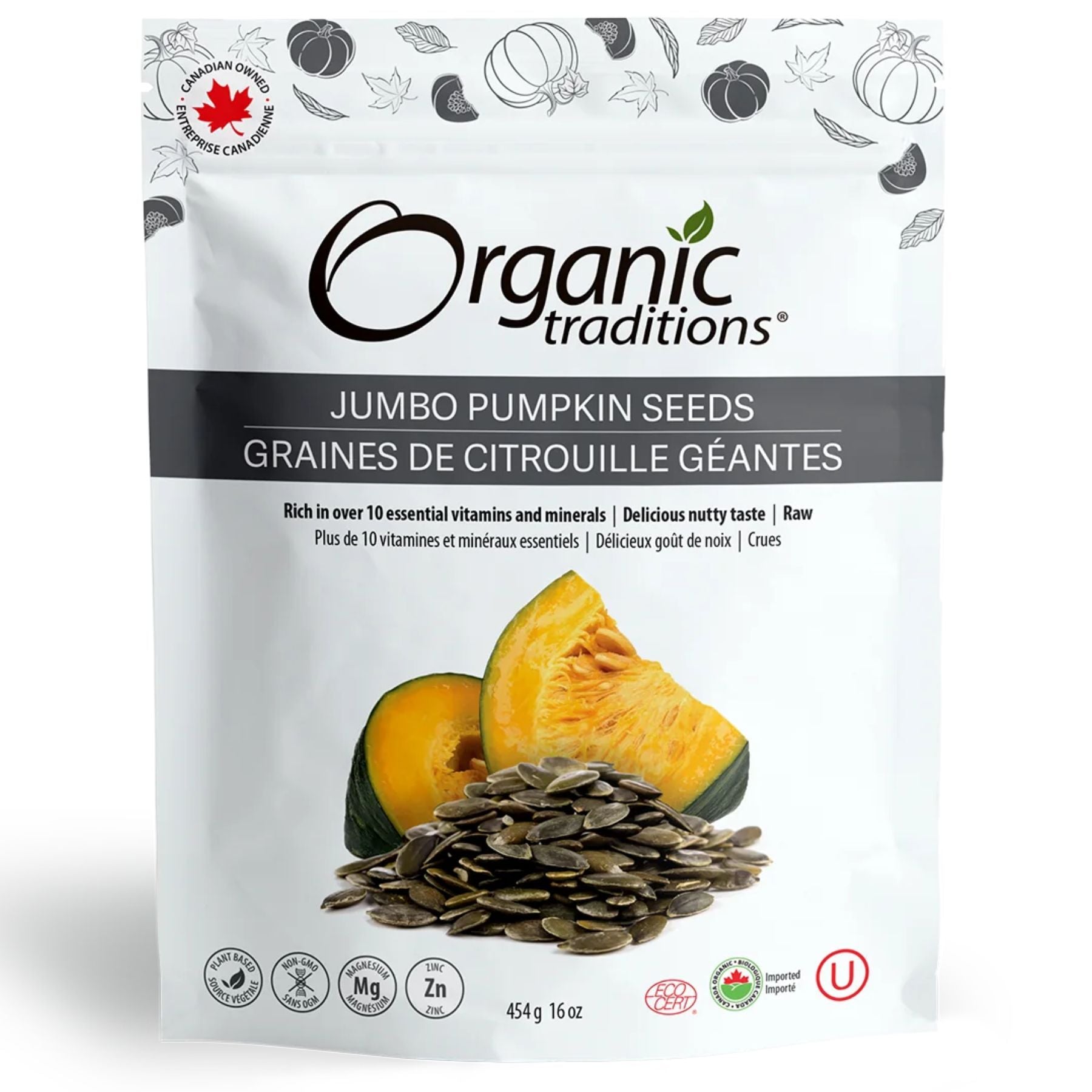 Organic Traditions Organic Pumpkin Seeds 454g