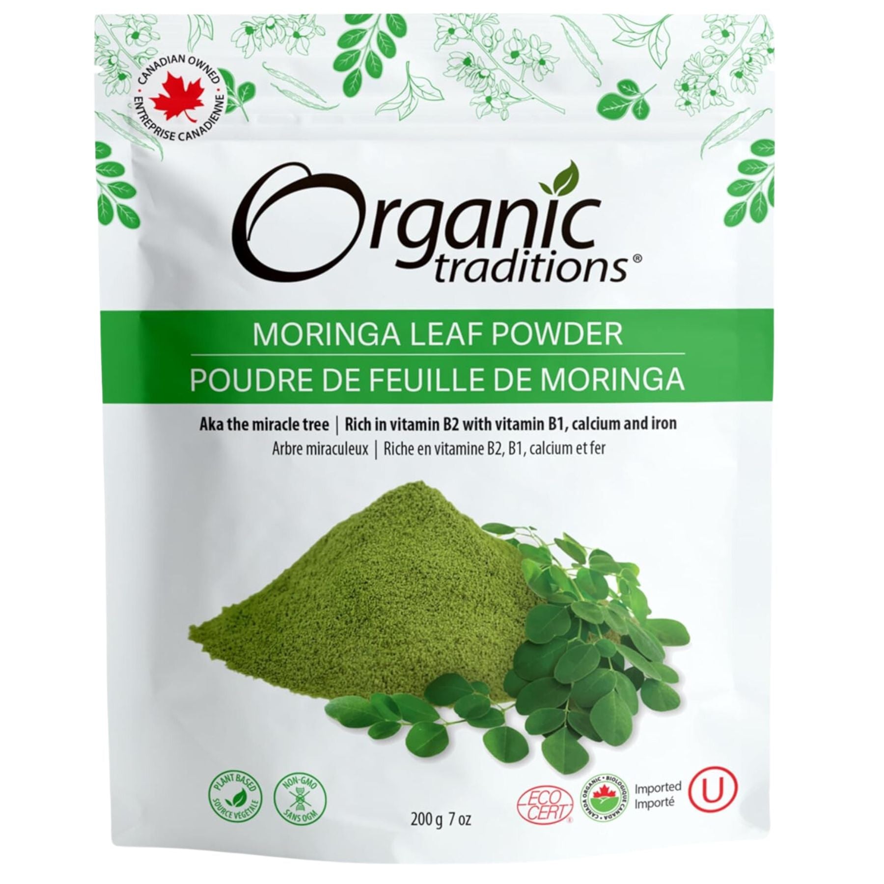 Organic Traditions Organic Moringa Leaf Powder 200g