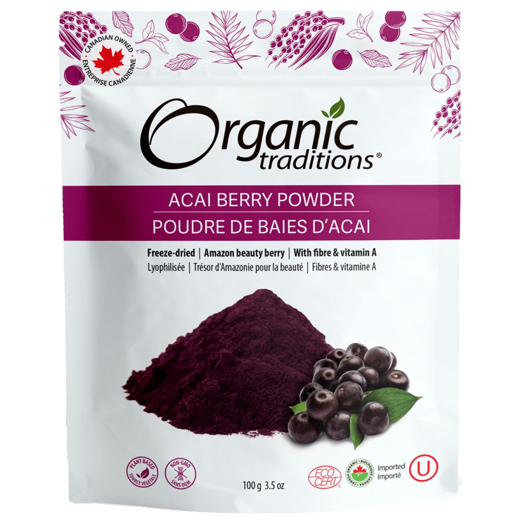 Organic Traditions Organic Acai Berry Powder 100g