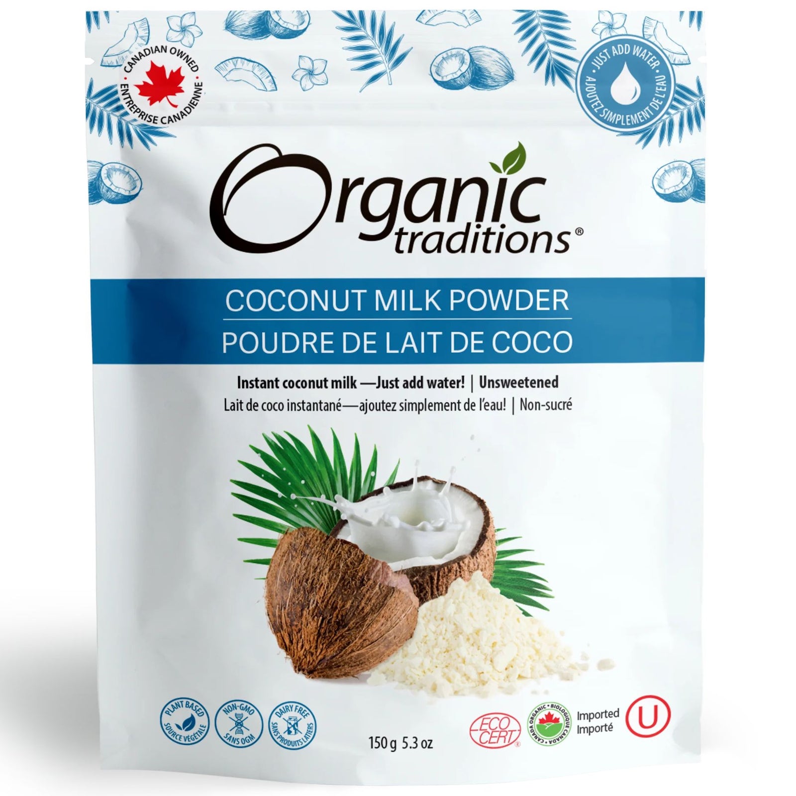 Organic Traditions Organic Coconut Milk Powder 150g