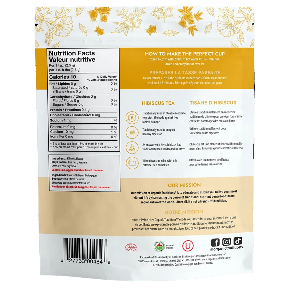 Organic Traditions Organic Hibiscus Tea 200g