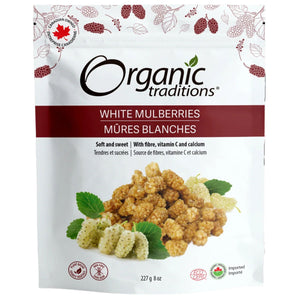 Organic Traditions Organic White Mulberries 227g