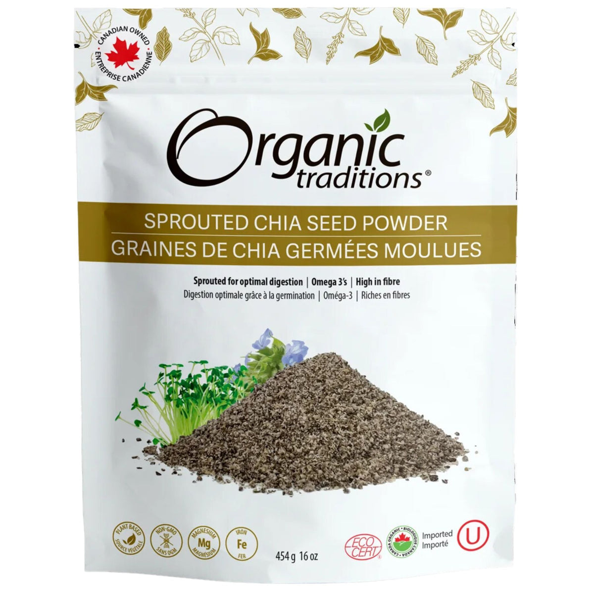 Organic Traditions Organic Sprouted Chia Seed Powder 454g