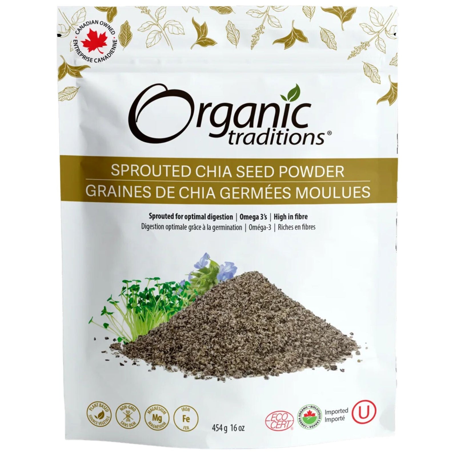 Organic Traditions Organic Sprouted Chia Seed Powder 454g