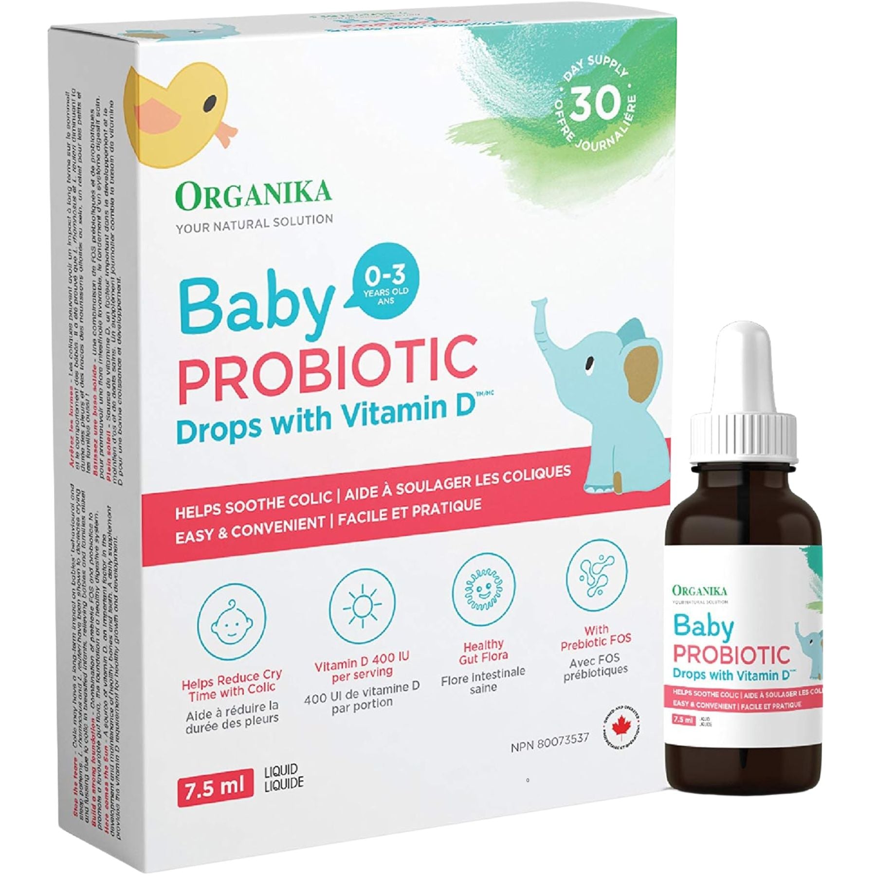 Organika Baby Probiotic Drops with Vitamin D 7.5 ml