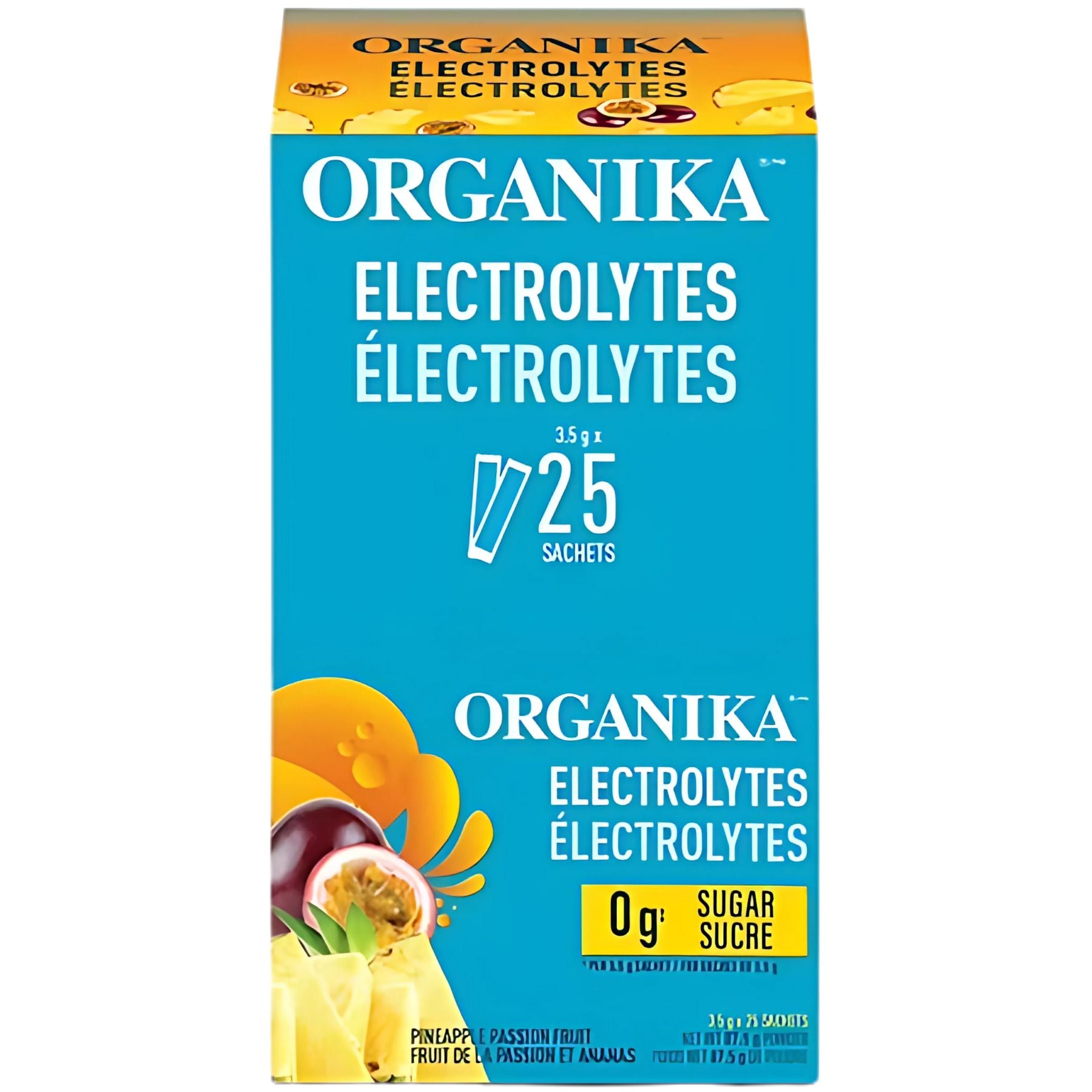 Organika Electrolytes Pineapple Passion On-the-Go Sachets 25x3.5g