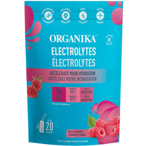 Organika Electrolytes Wild Raspberry On-the-Go Sachets 20x3.5g