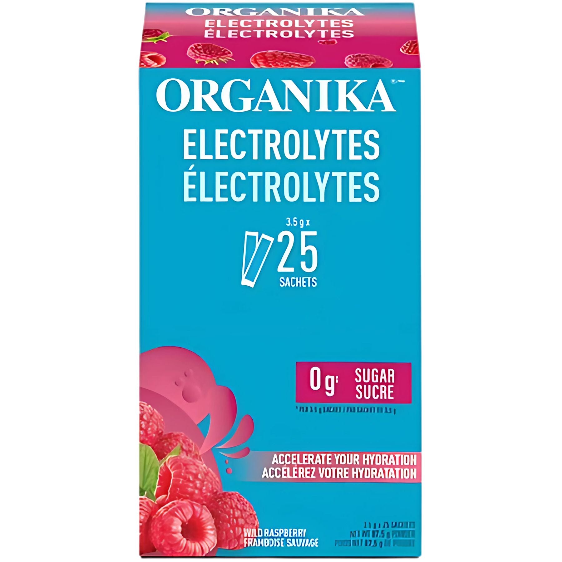 Organika Electrolytes Wild Raspberry On-the-Go Sachets 25x3.5g