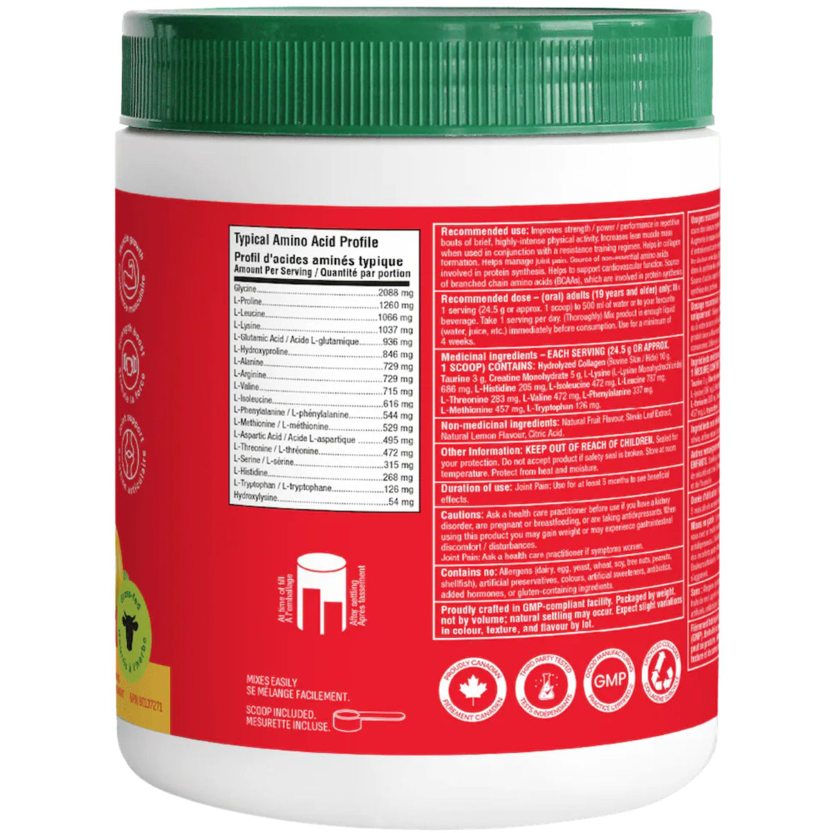 Organika Enhanced Collagen Protein Sport - Classic Lemonade 564g