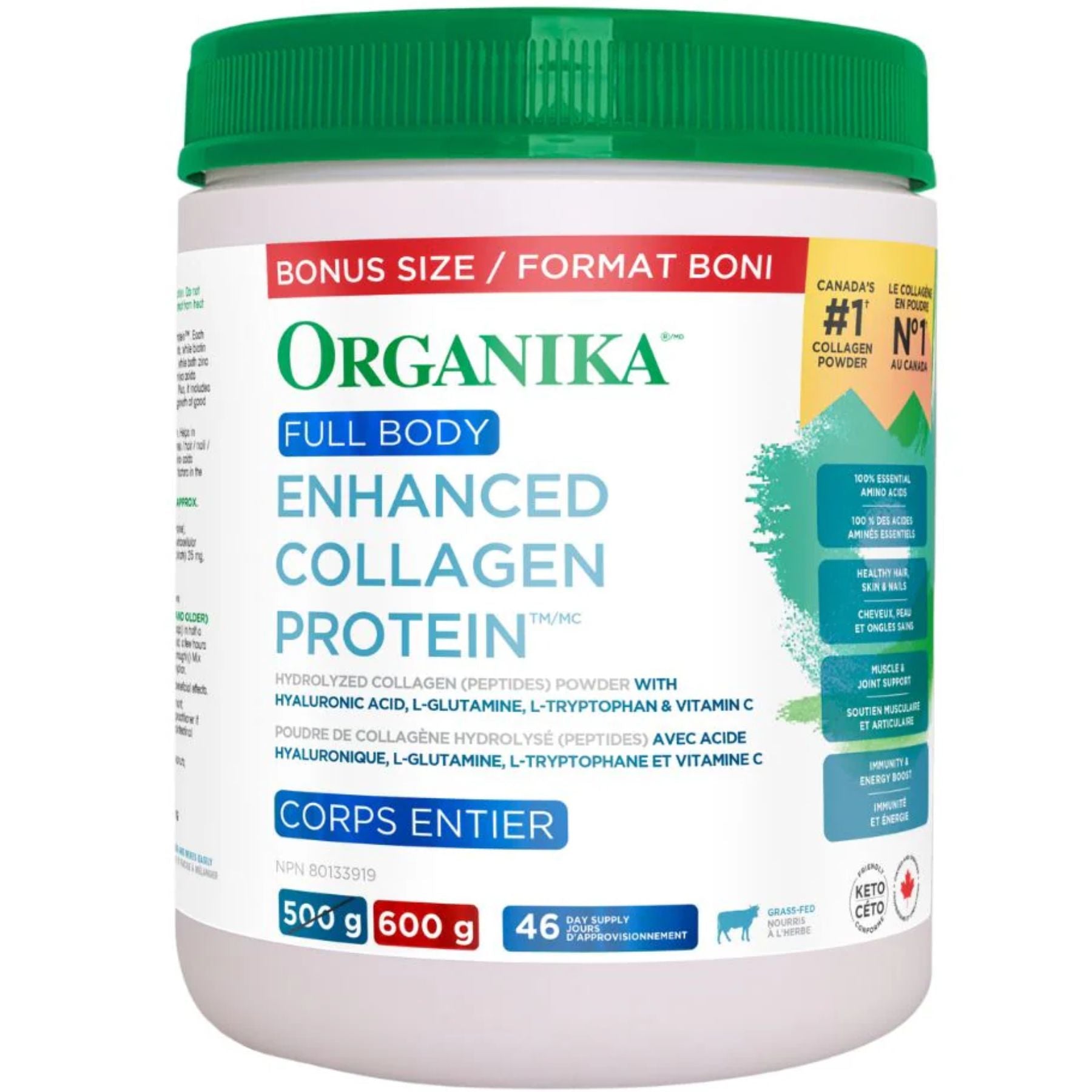 Organika Full Body Enhanced Collagen (Bonus Size) 600g