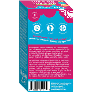 Organika Kids Electrolytes Sachets Raspberry Rush 3.5gx8 (Box)