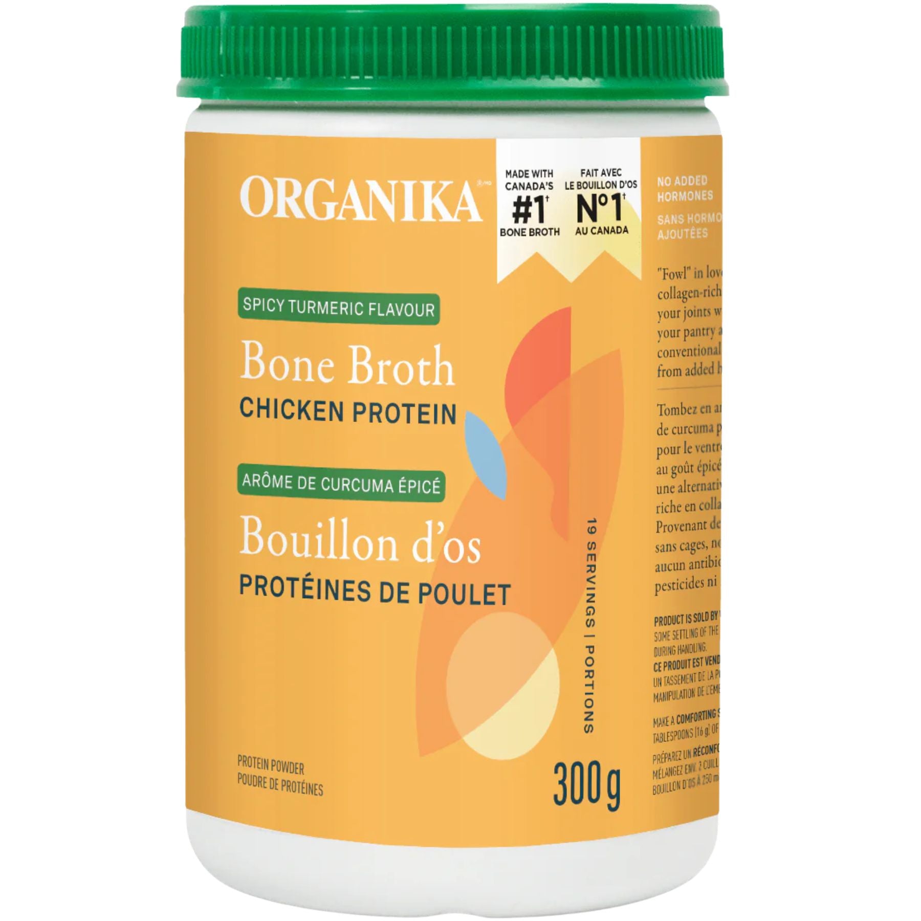 Organika Chicken Bone Broth Protein Powder - Turmeric 300g