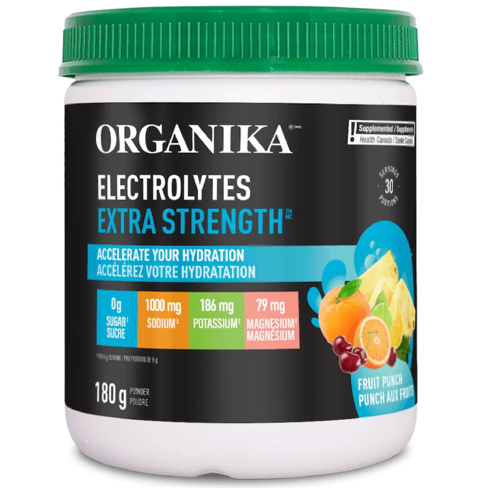 Organika Extra Strength Electrolytes Fruit Punch 180g
