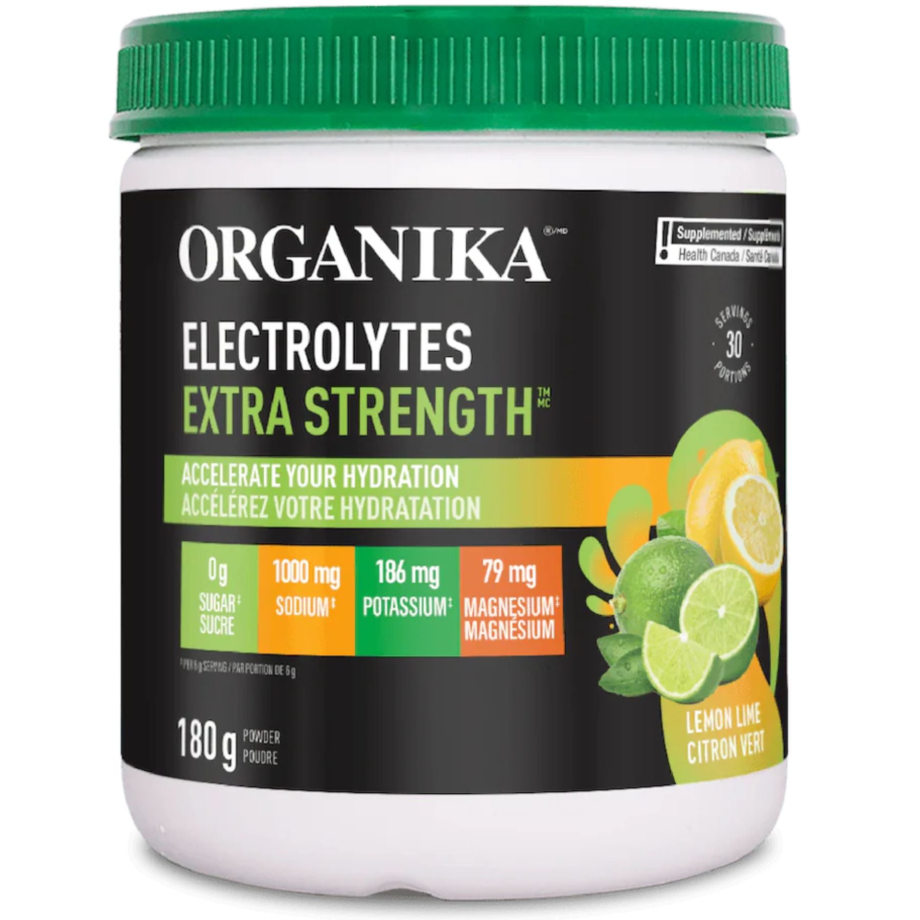 Organika Electrolytes Extra Strength - Lemon Lime 180g