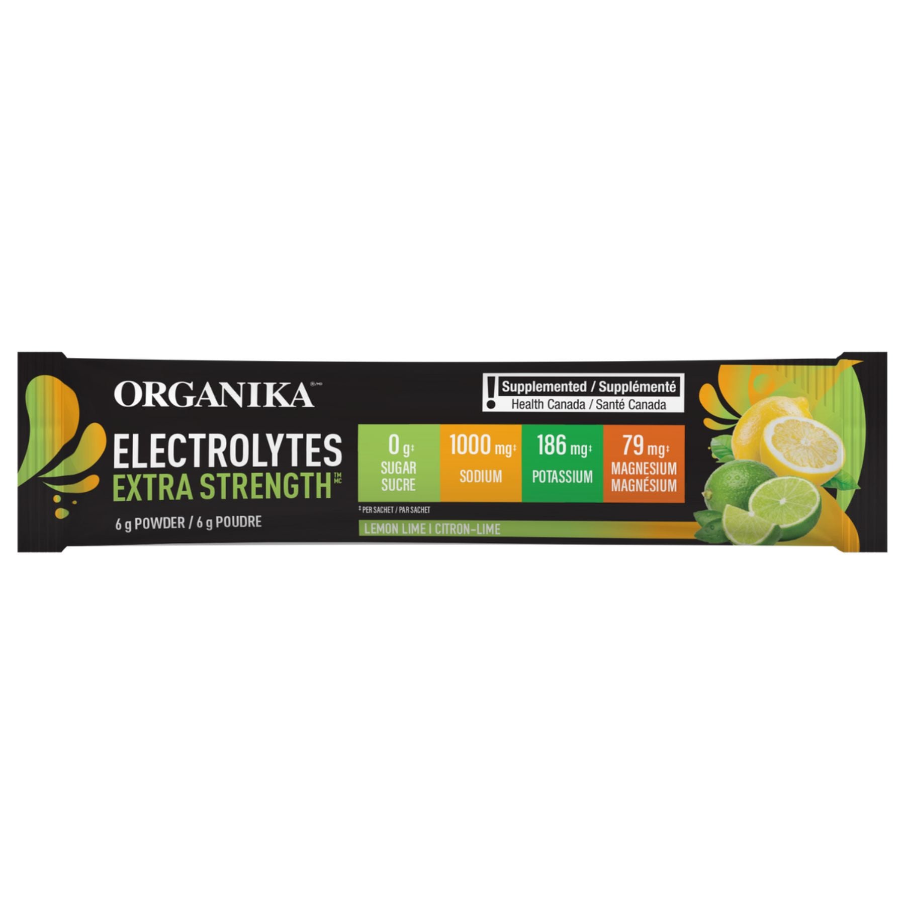 Organika Electrolyes Extra Strength - Lemon Lime (Single Sachet) 6g