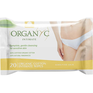 Organyc Feminine Wipes 20ct