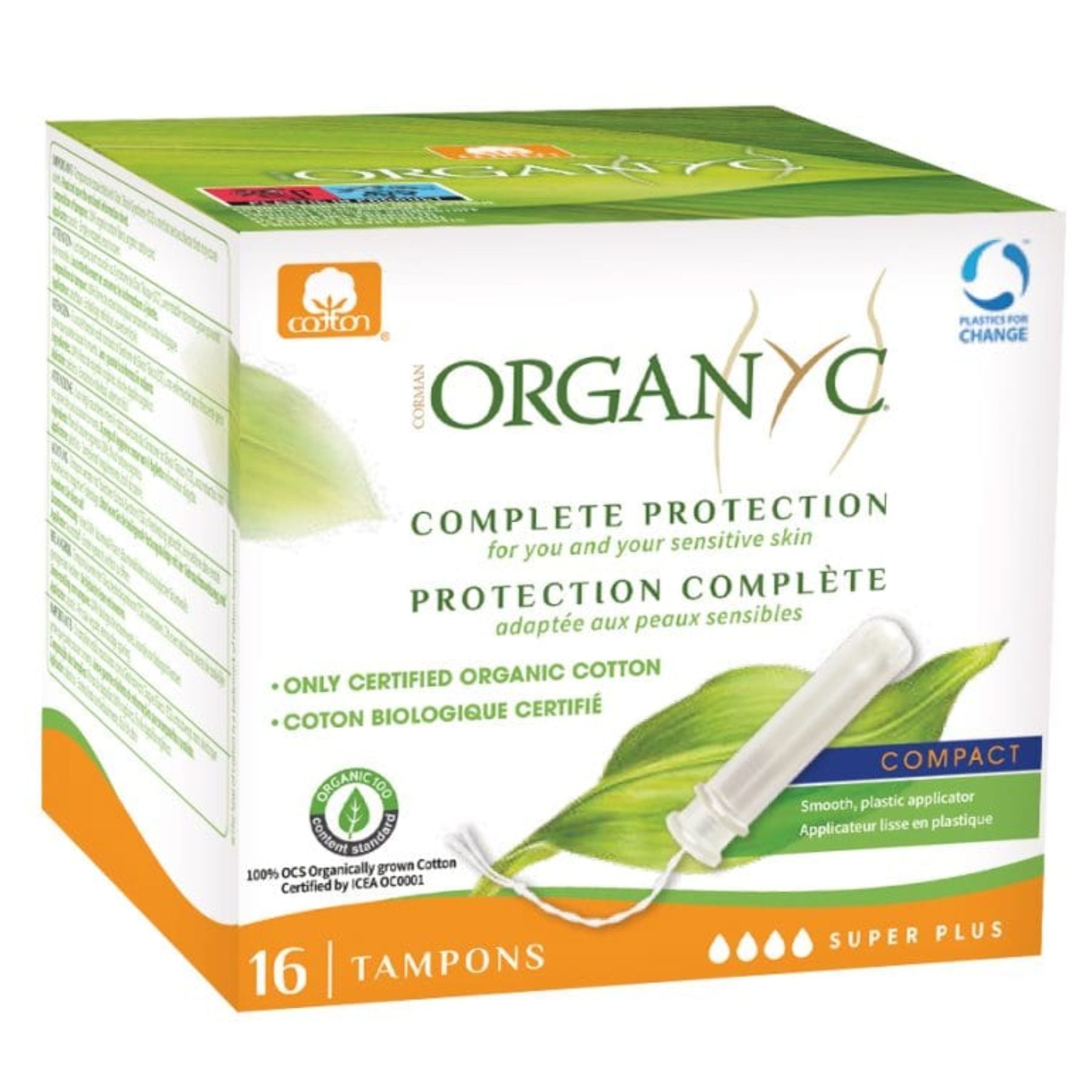 Organyc Compact Super Plus Tampons 16s