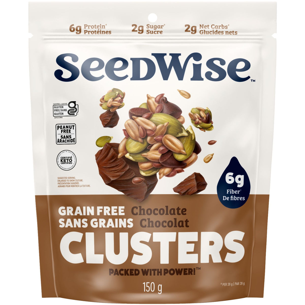 Ozery SeedWise Keto Friendly Clusters Chocolate 150g
