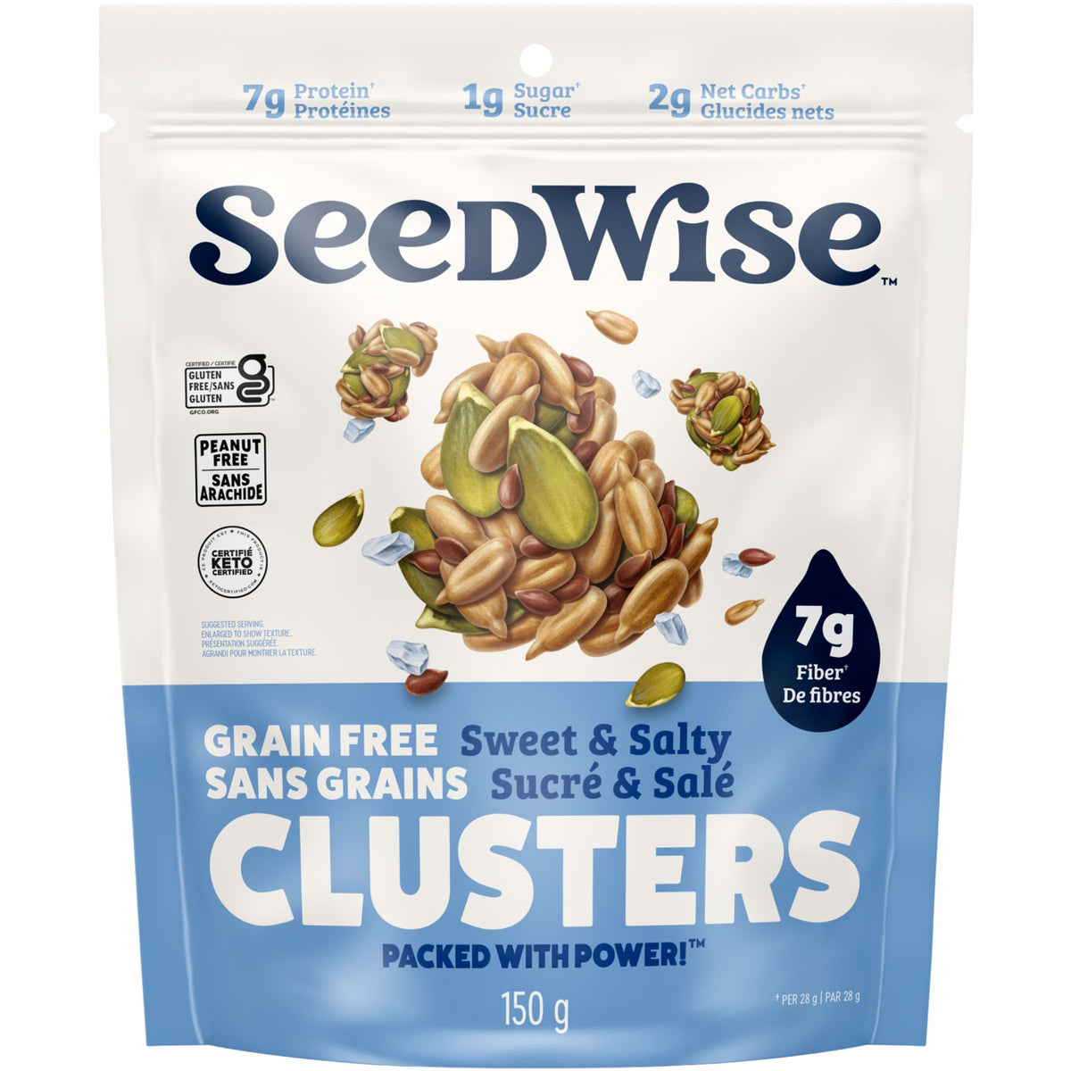 Ozery SeedWise Keto Friendly Clusters Sweet & Salty 150g
