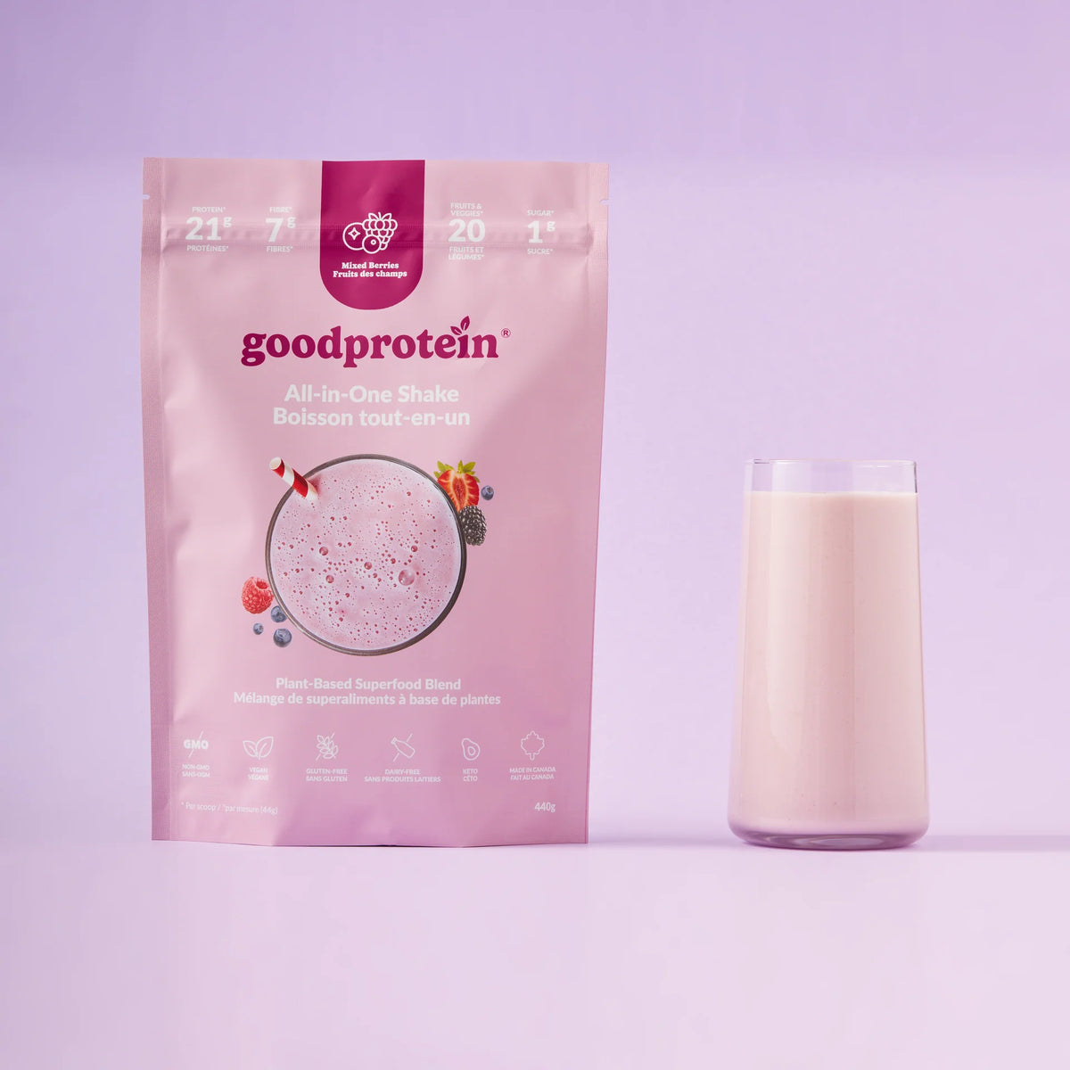 Goodprotein All-in-One Shake Mixed Berry 880g