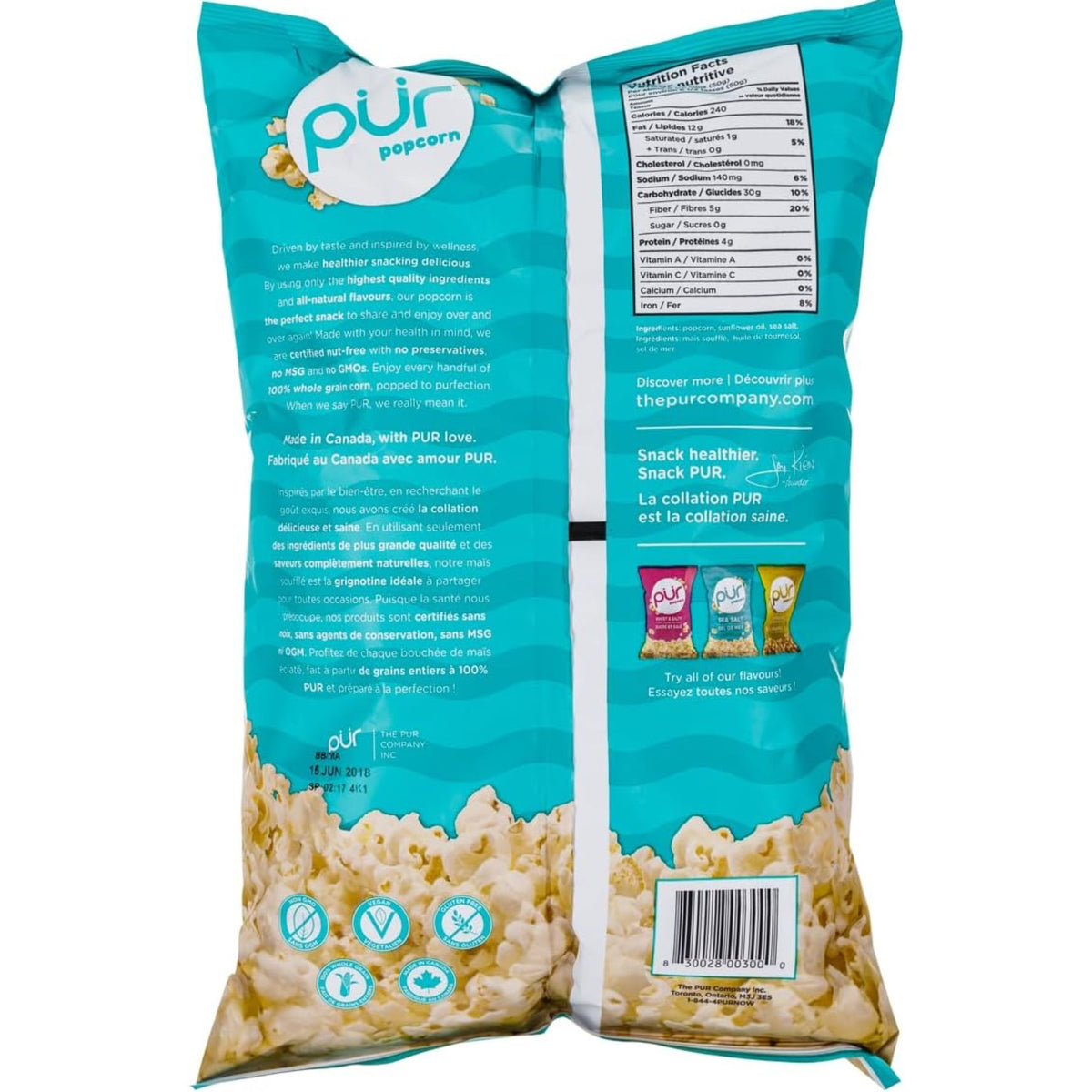 Pur Popcorn Sea Salt 200g