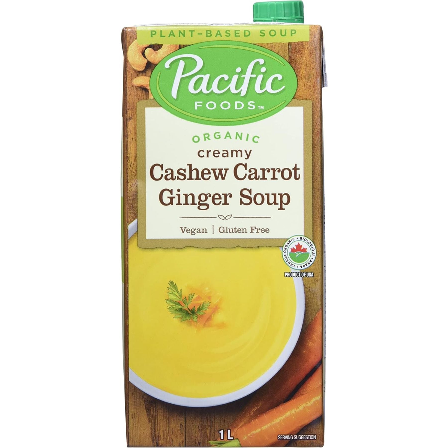 Pacific Foods Organic Cashew Carrot Ginger Soup 1L