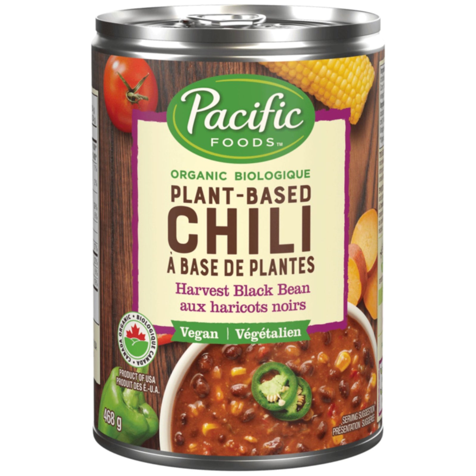 Pacific Foods Organic Plant-Based Harvest Black Bean Chili 468g
