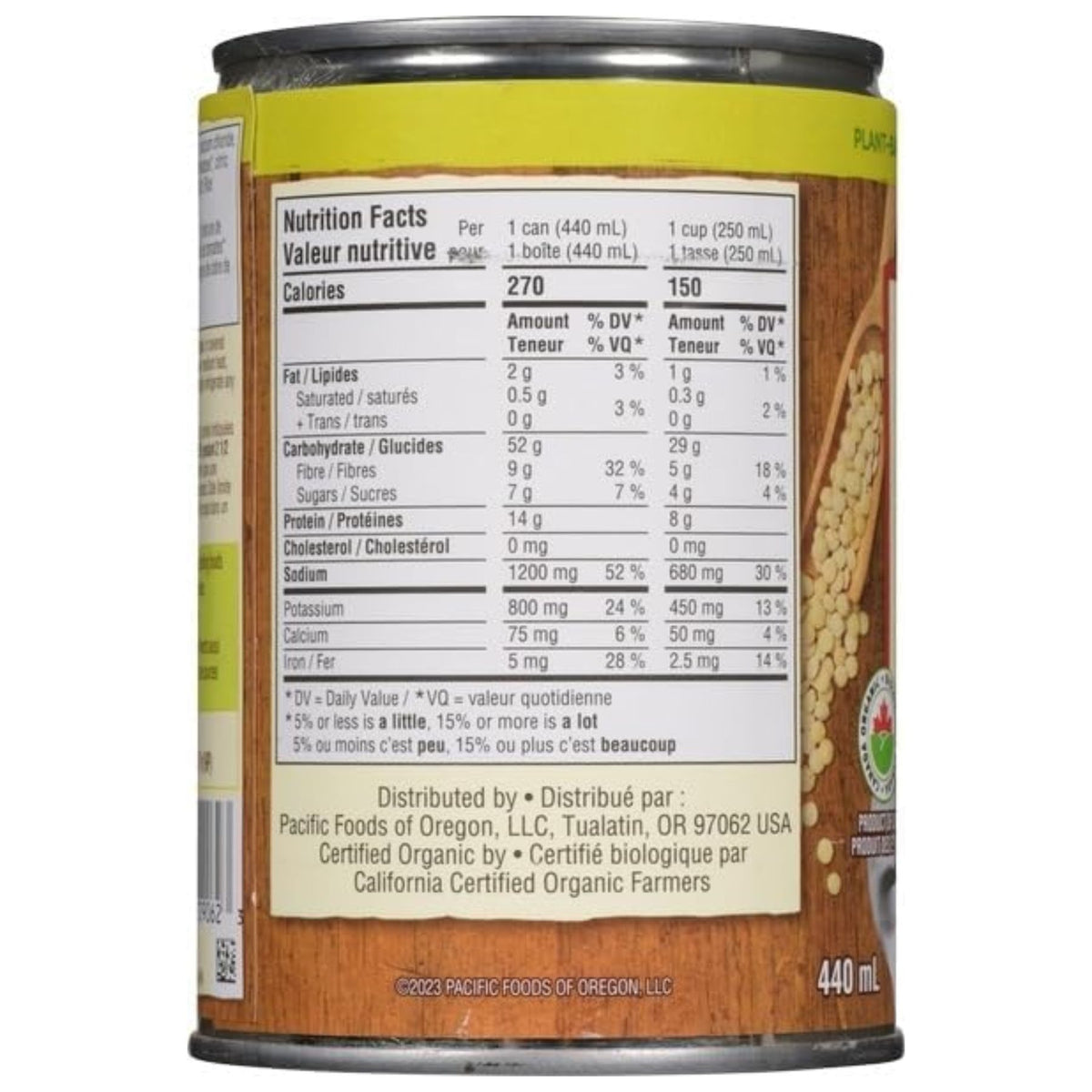 Pacific Foods Organic Vegetable Lentil Soup 440ml