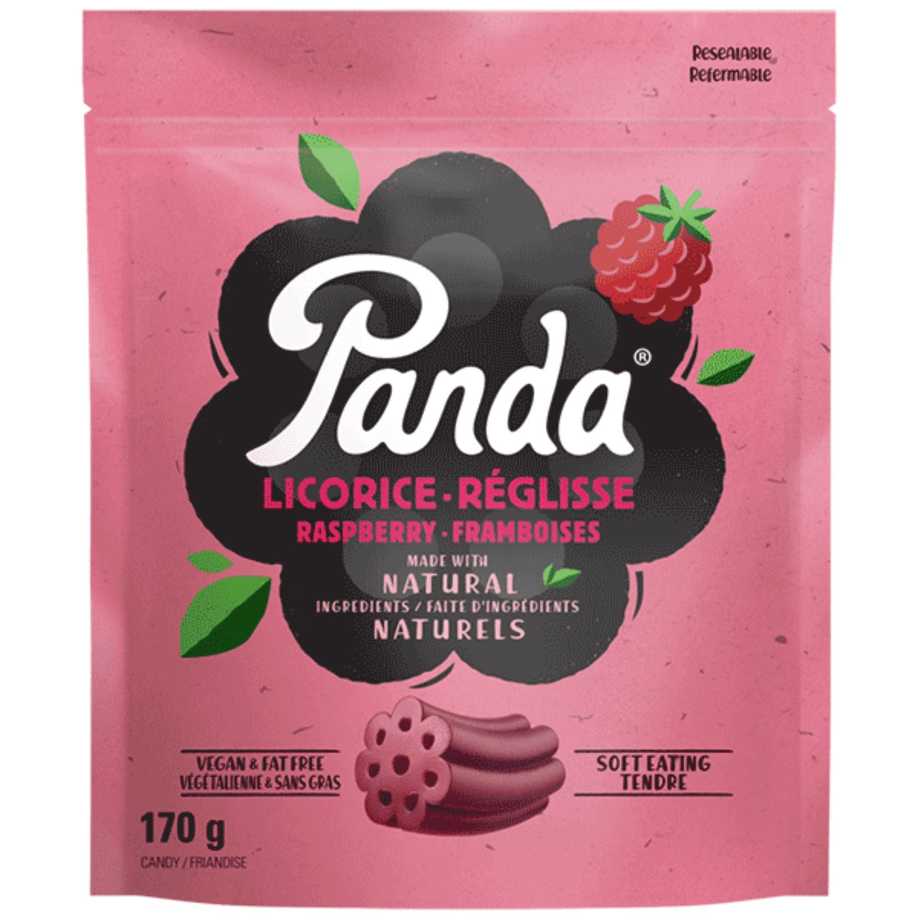 Panda Natural Raspberry Licorice 170g