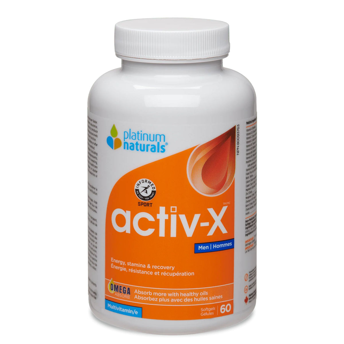 Platinum Naturals Activ-X For Men Multivitamin 60s