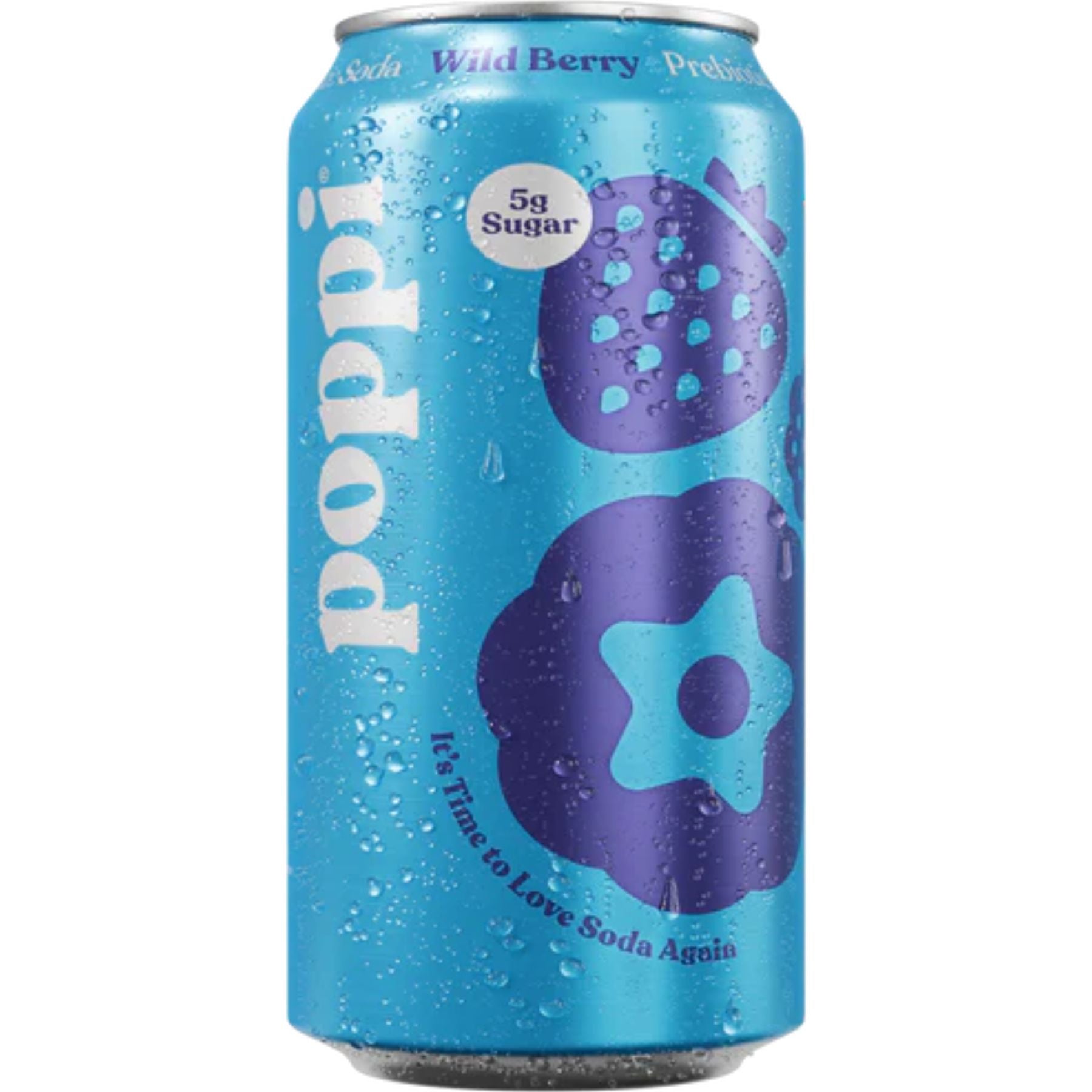 Poppi Prebiotic Soda Wild Berry 355mL